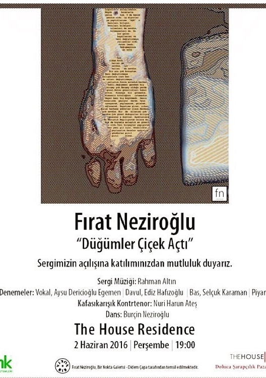Fırat Neziroğlu''Düğümler Çiçek Açtı''Dokuma Sergisi Etkinlik Afişi