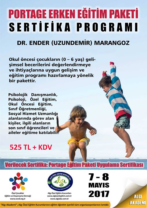 Portage Erken Eğitim Paketi Sertifika Programı Etkinlik Afişi