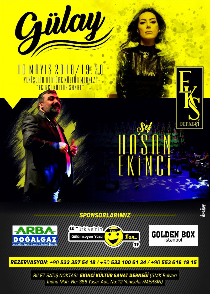 EKİNCİ KÜLTÜR SANAT DERNEĞİ - GÜLAY KONSERİ Etkinlik Afişi