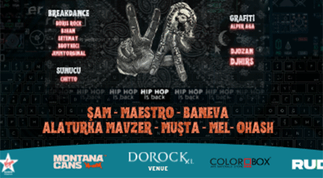 Hip Hop Gecesi - Şam, Maestro, Baneva, Alaturka Mavzer, Muşta Mel, Ohash Etkinlik Afişi