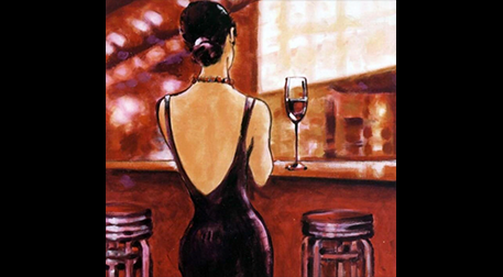 Masterpiece Galata Resim- Bir Bar Taburesi Üstünde Etkinlik Afişi