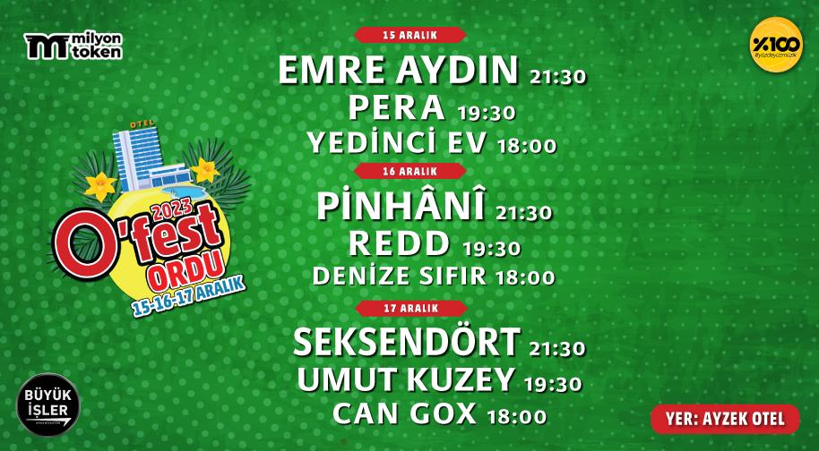 O Fest Ordu - Kombine Etkinlik Afişi