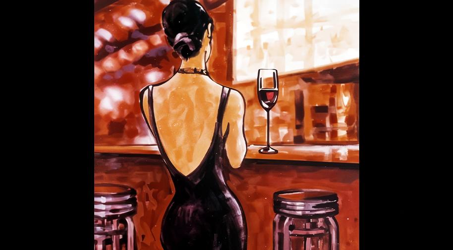 Masterpiece Galata Resim - Bir Bar Taburesi Üstünde Etkinlik Afişi