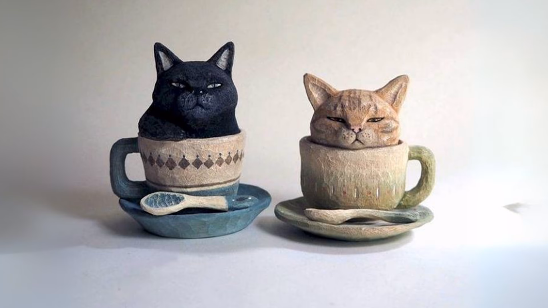 Heykel - Bir Fincan Kedi
