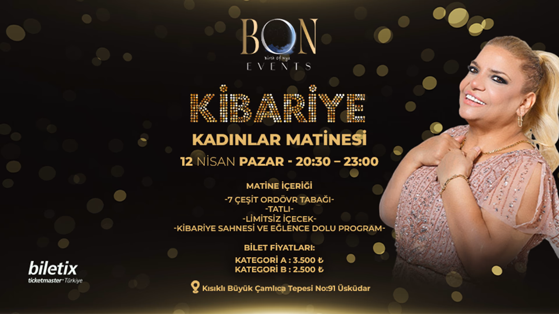 Kibariye ile Kadınlar Matinesi Etkinlik Afişi