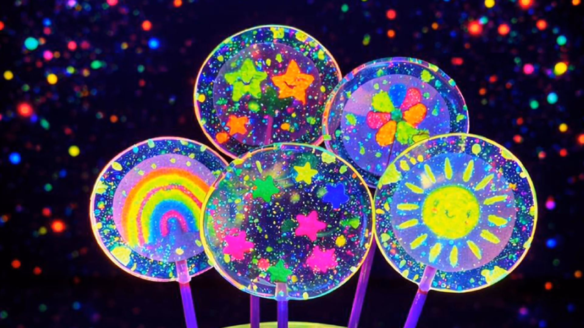 Ebeveyn - Çocuk Neon Boyama ve Prebiyotik İzomalt Lollipop