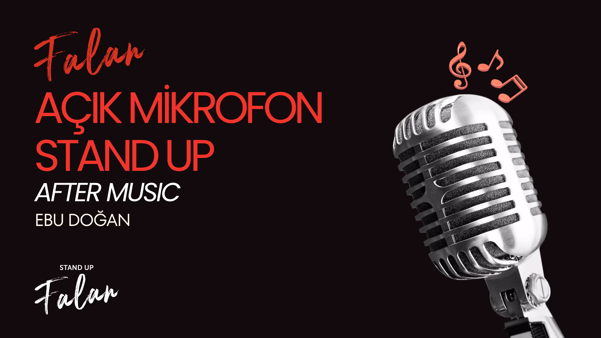 Falan Açık Mikrofon Stand Up After Müzik