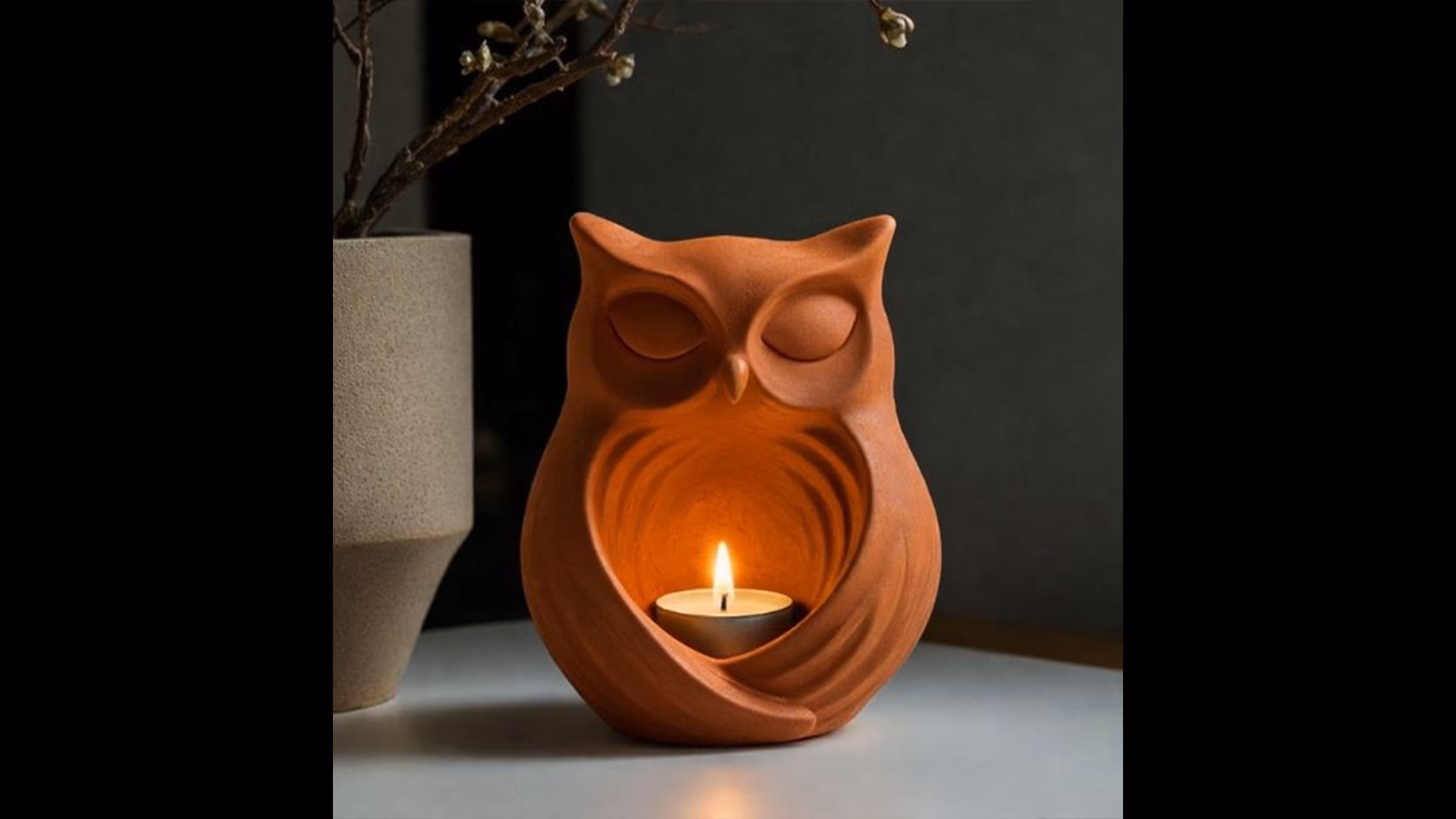 Heykel - Baykuş Mumluk