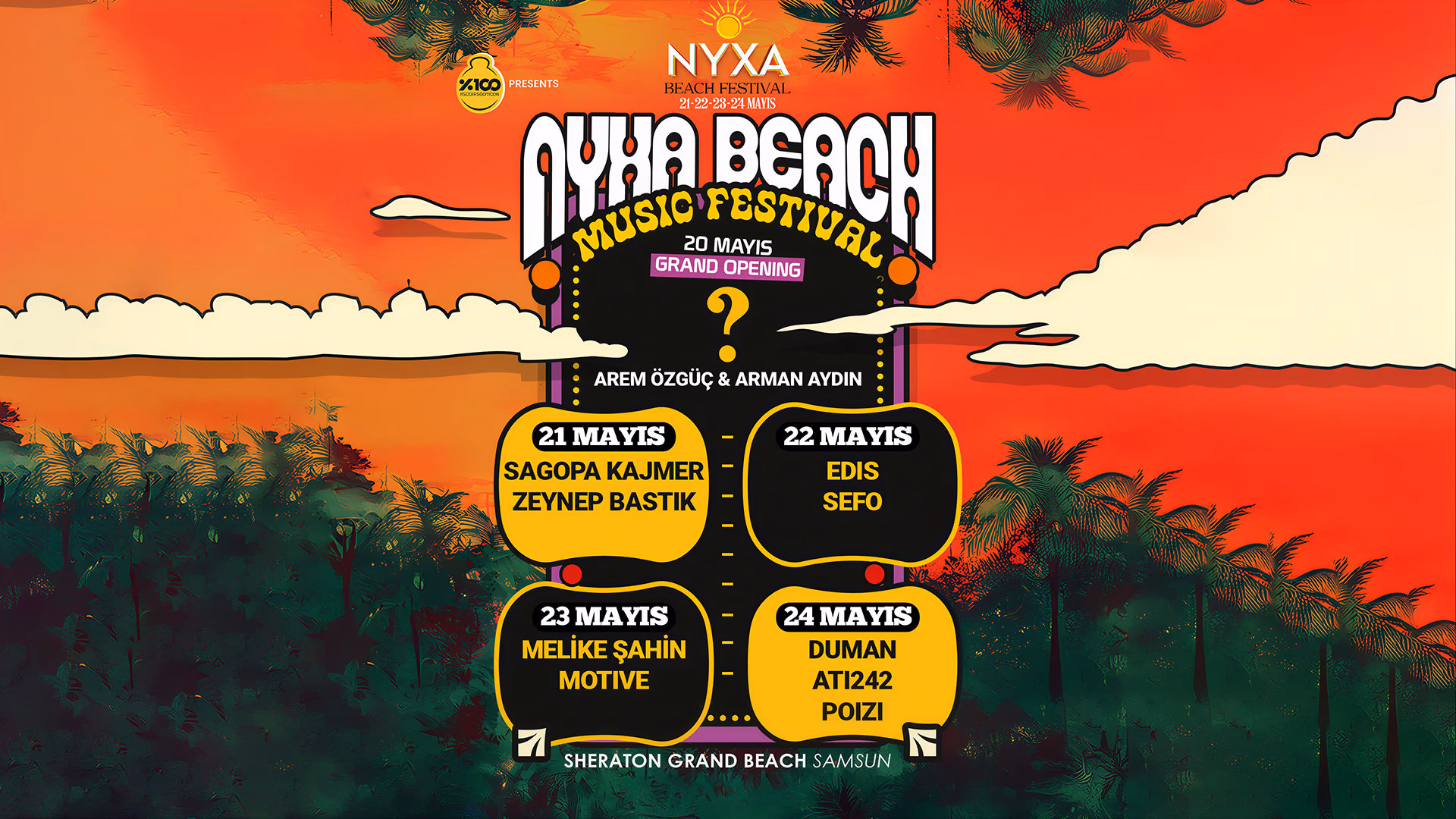 NYXA Beach Festival 24 Mayıs : Duman - Ati242 - Poizi