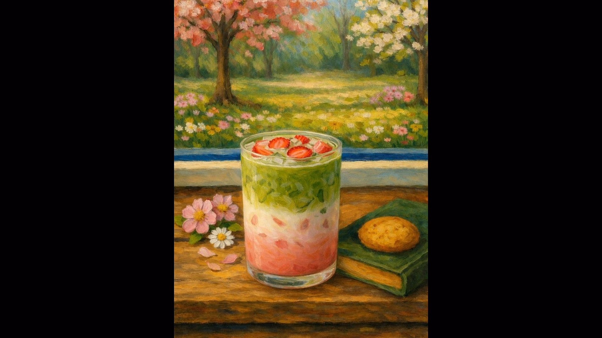 Resim - Strawberry Matcha Latte
