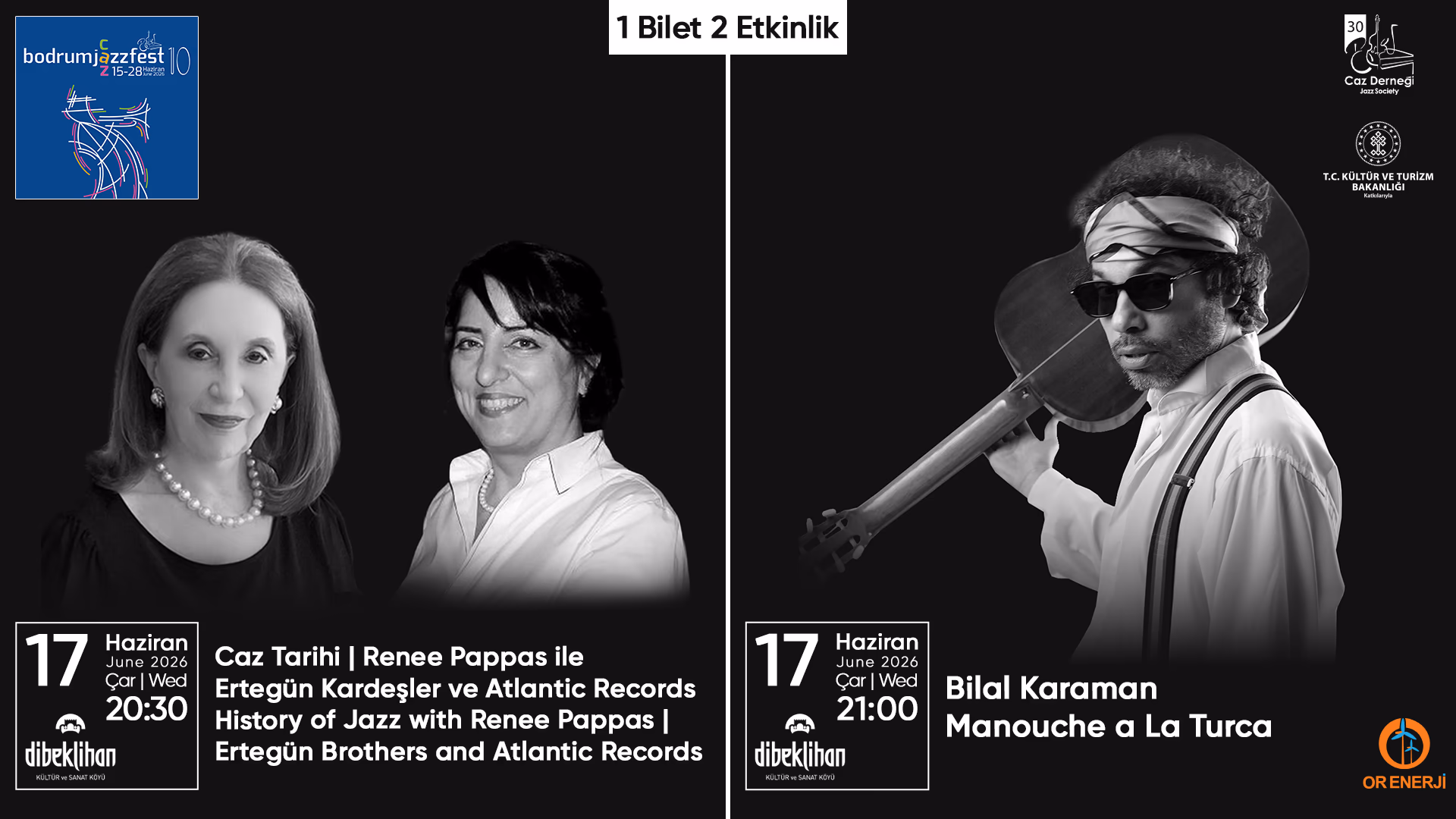 1 Bilet 2 Etkinlik: Bilal Karaman Konseri & Caz Tarihi Söyleşisi