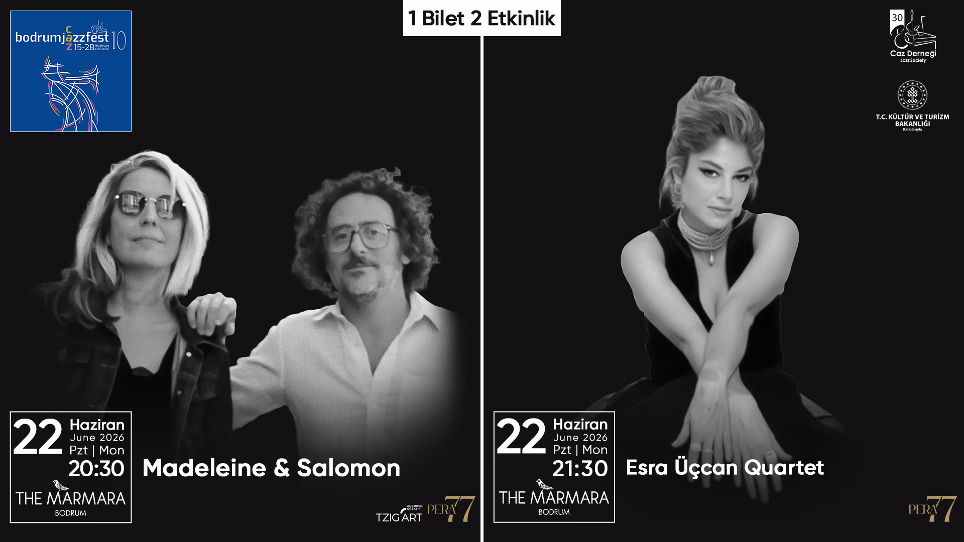 1 Bilet 2 Etkinlik: Madeleine & Salomon | Esra Üçcan Quartet
