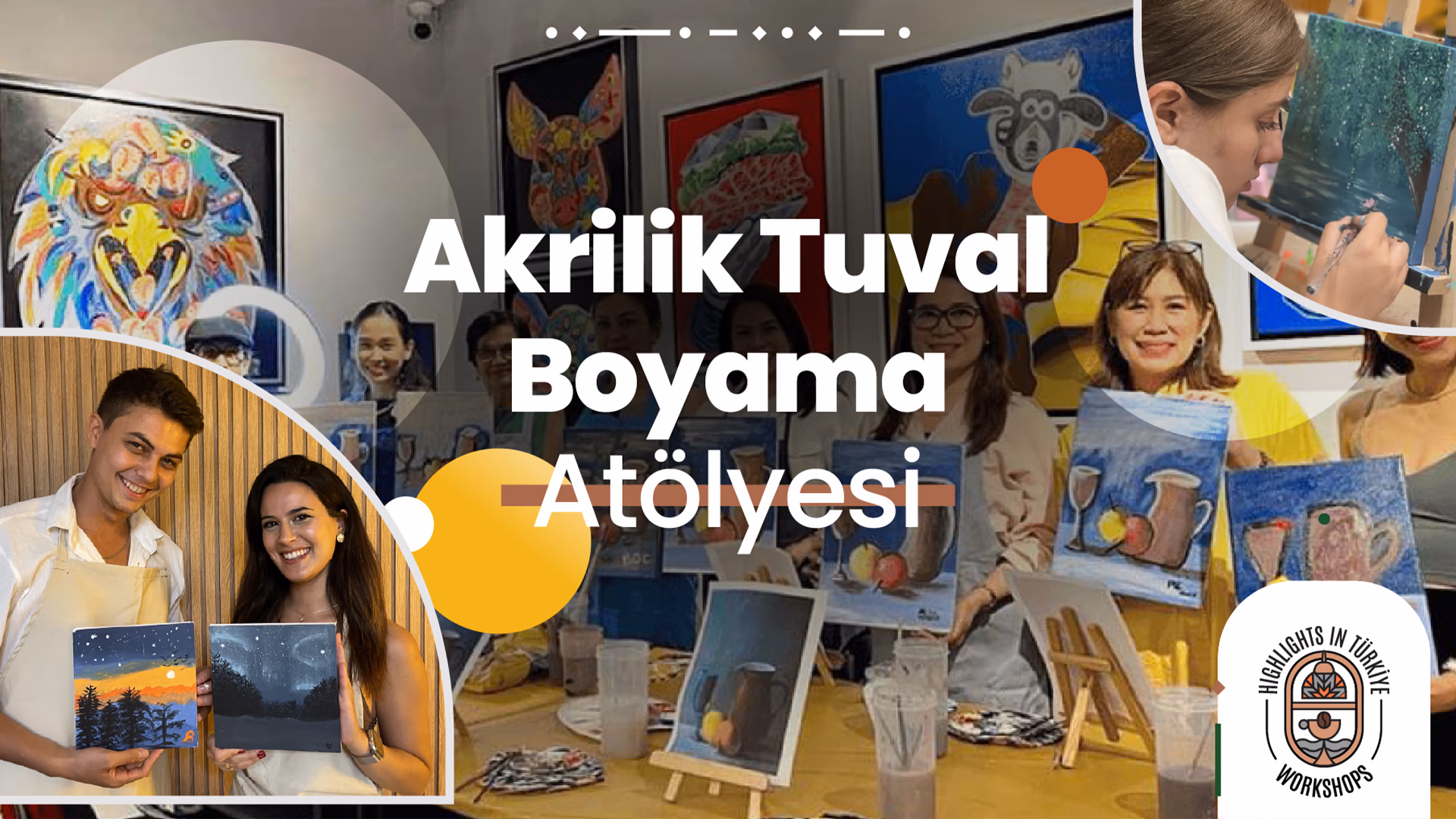 Akrilik Tuval Boyama Atölyesi etkinlik afişi