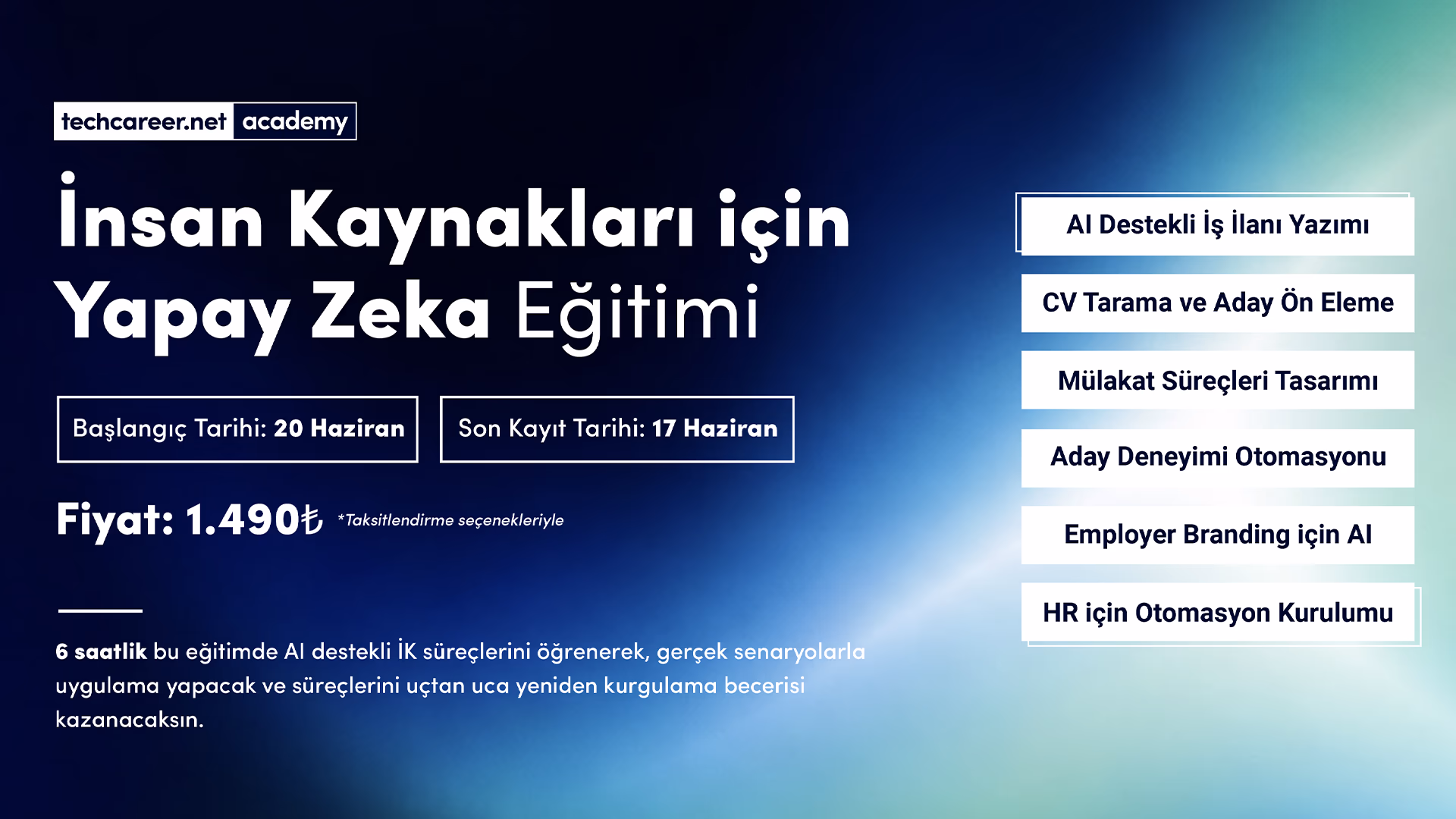 İnsan Kaynakları İçin Yapay Zeka Eğitimi etkinlik afişi