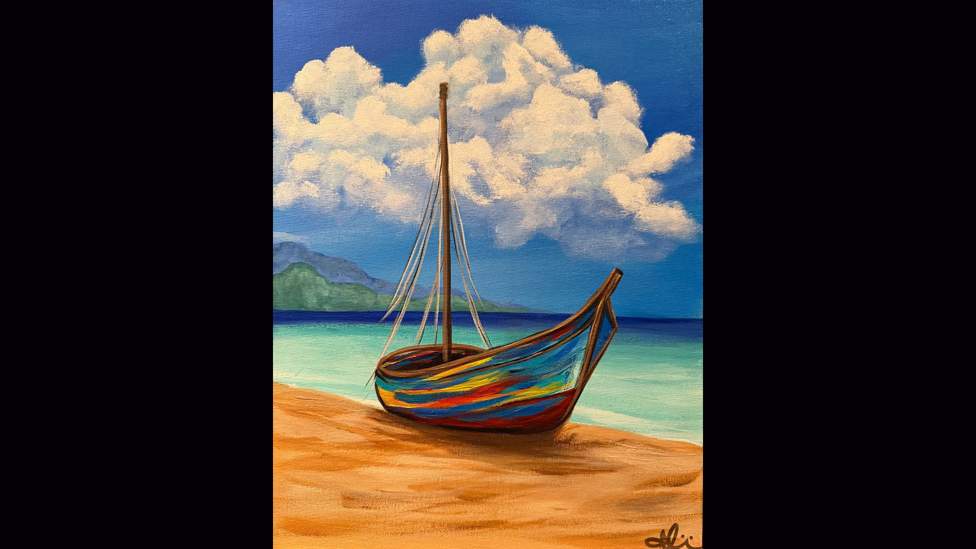 Resim - Kıyıdaki Sandal
