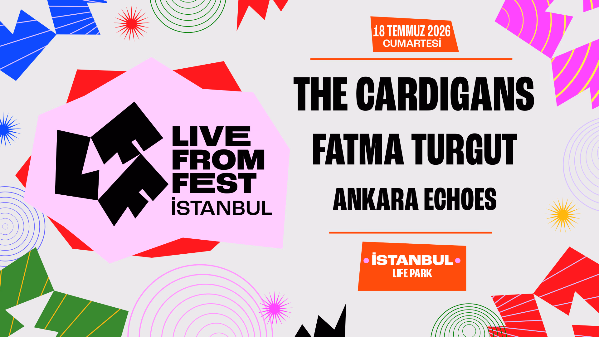 The Cardigans, Fatma Turgut, Ankara Echoes etkinlik afişi