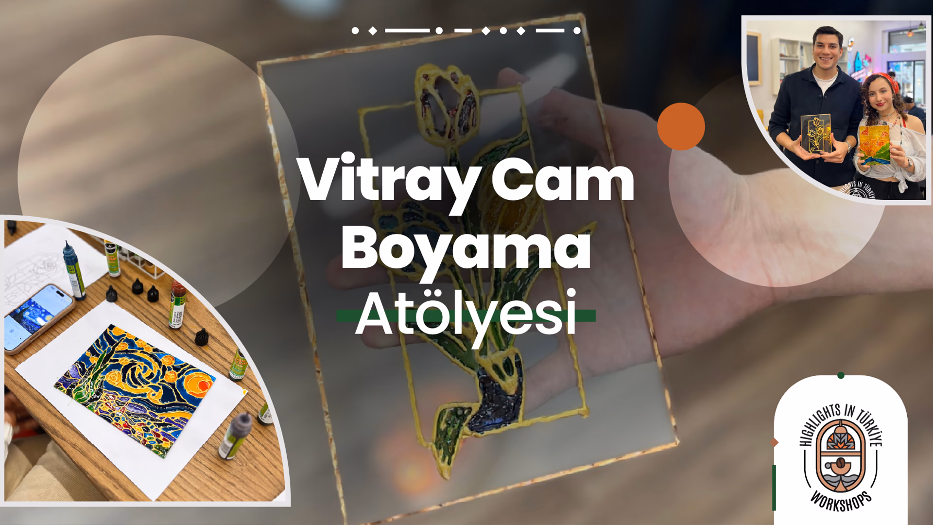 Vitray Cam Boyama Atölyesi etkinlik afişi