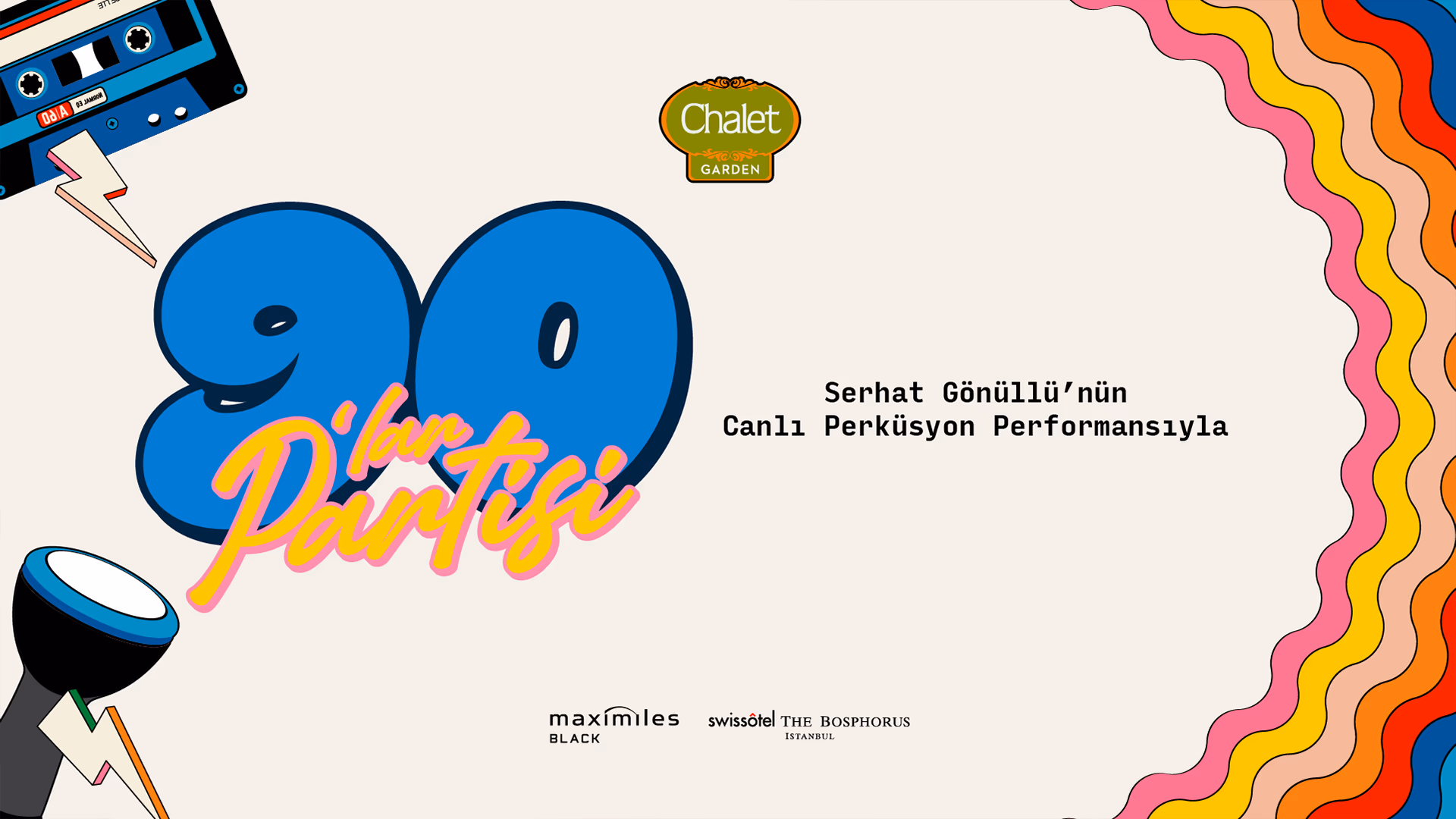 Chalet Garden 90’lar Türkçe Pop - Ekim etkinlik afişi