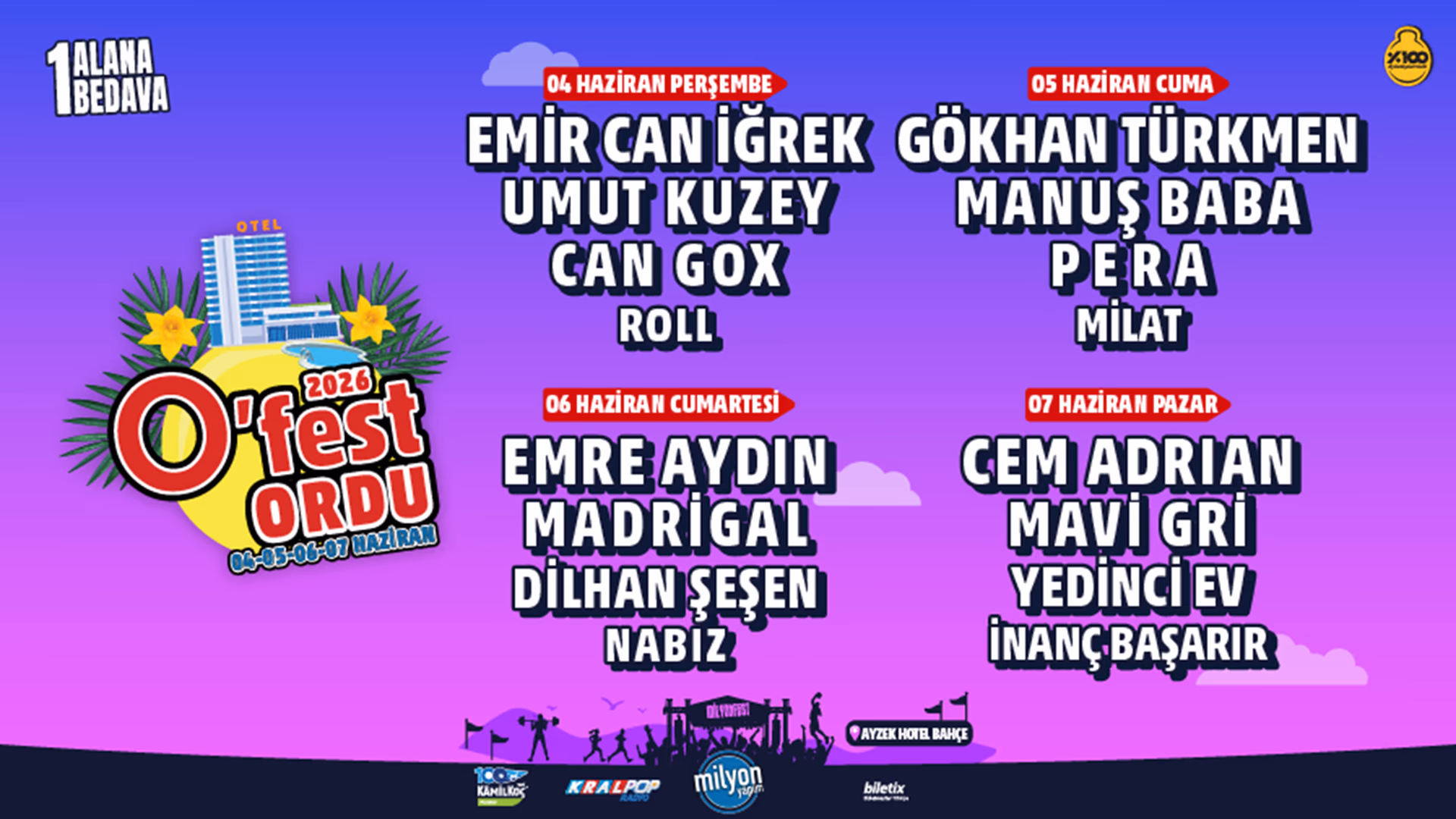 Ofest Ordu - VIP Günlük (Dilediğin Bir Gün)