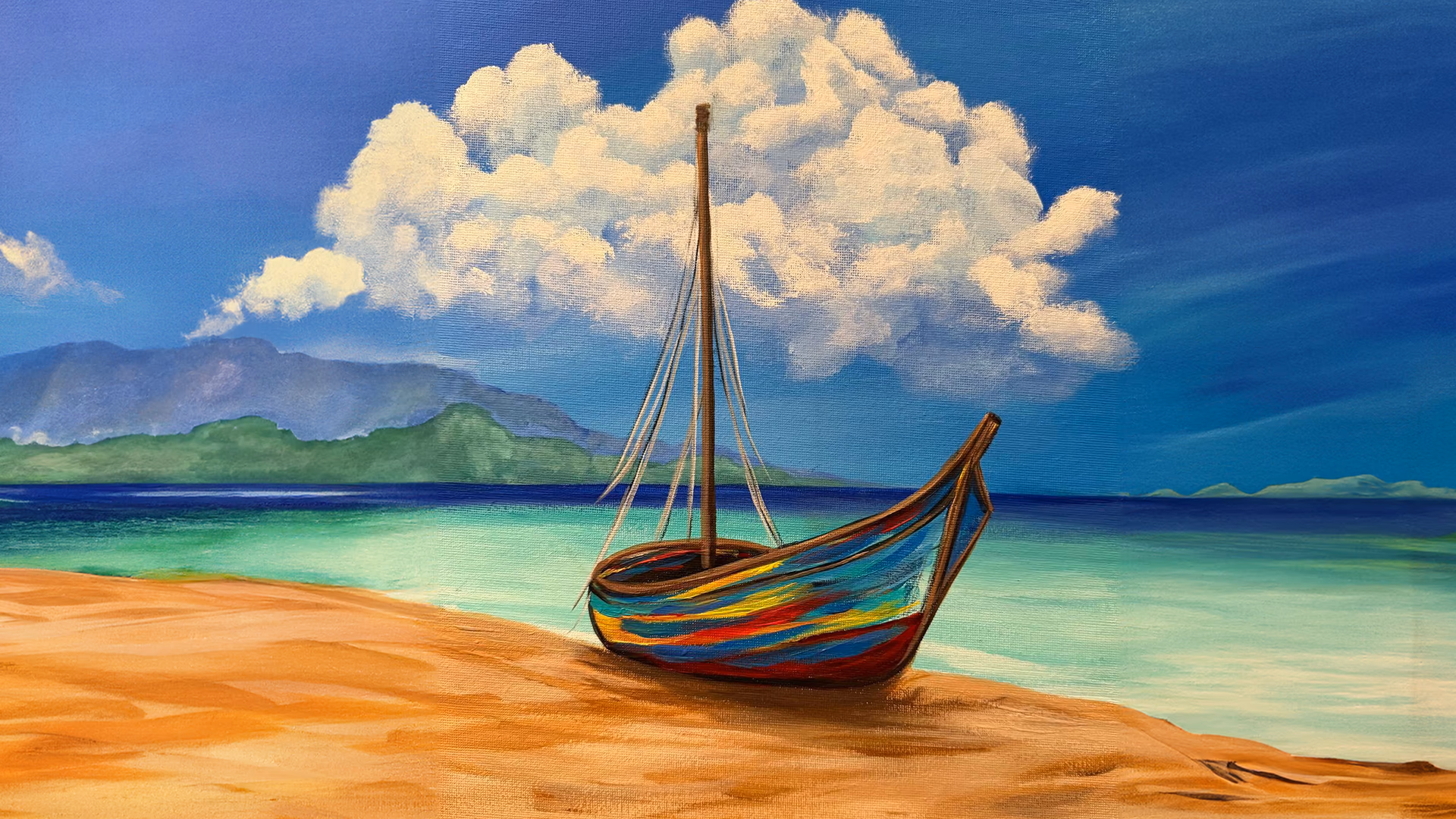 Resim - Kıyıdaki Sandal