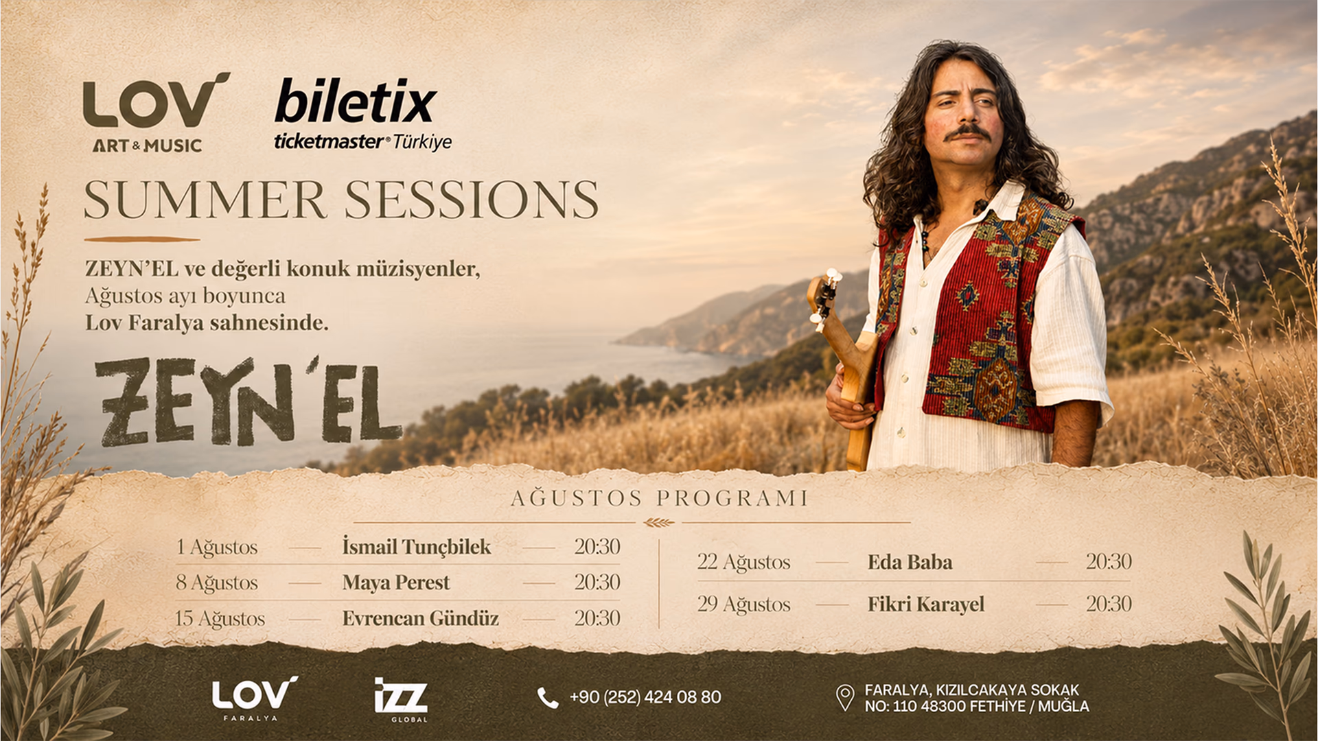 Doğa ve Lüksün, Tınılarla Buluştuğu Nokta : Lov Faralya Summer Session Series with Zeyn'el