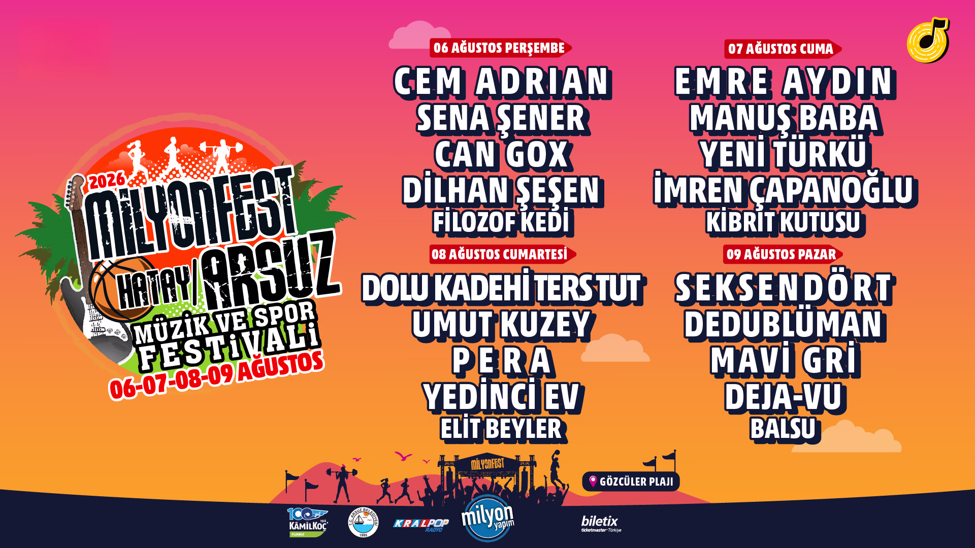 MilyonFest Arsuz - Vip Günlük