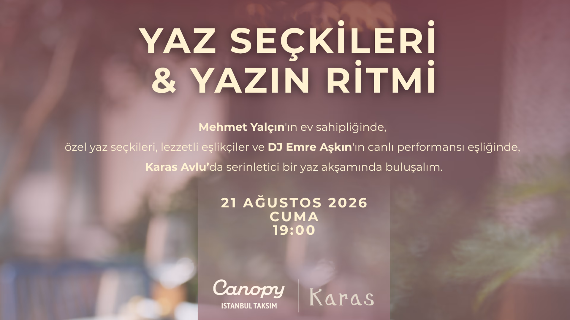 Mehmet Yalçın'la Yaz Seçkileri & Yazın Ritmi