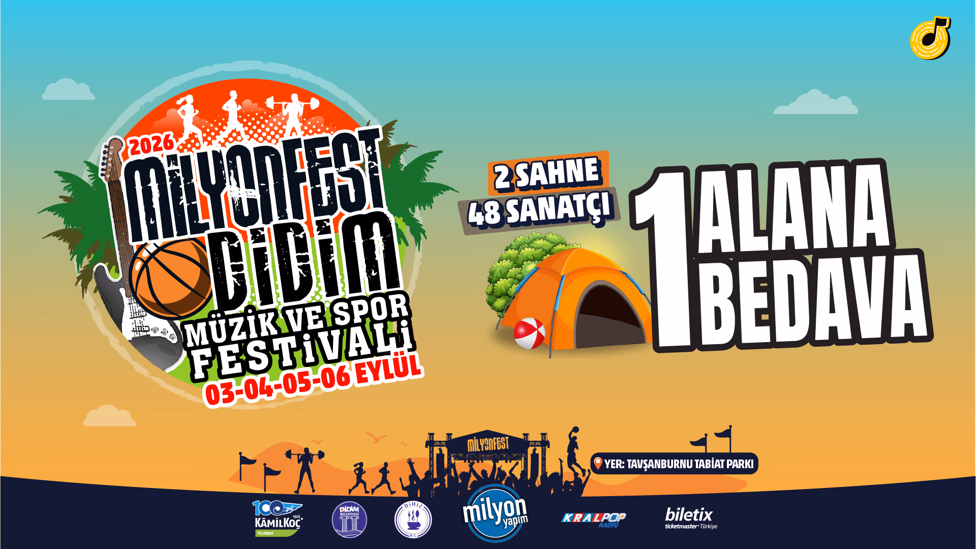 Milyonfest Didim 2026 - VIP Günlük Bilet - Dilediğin Bir Gün