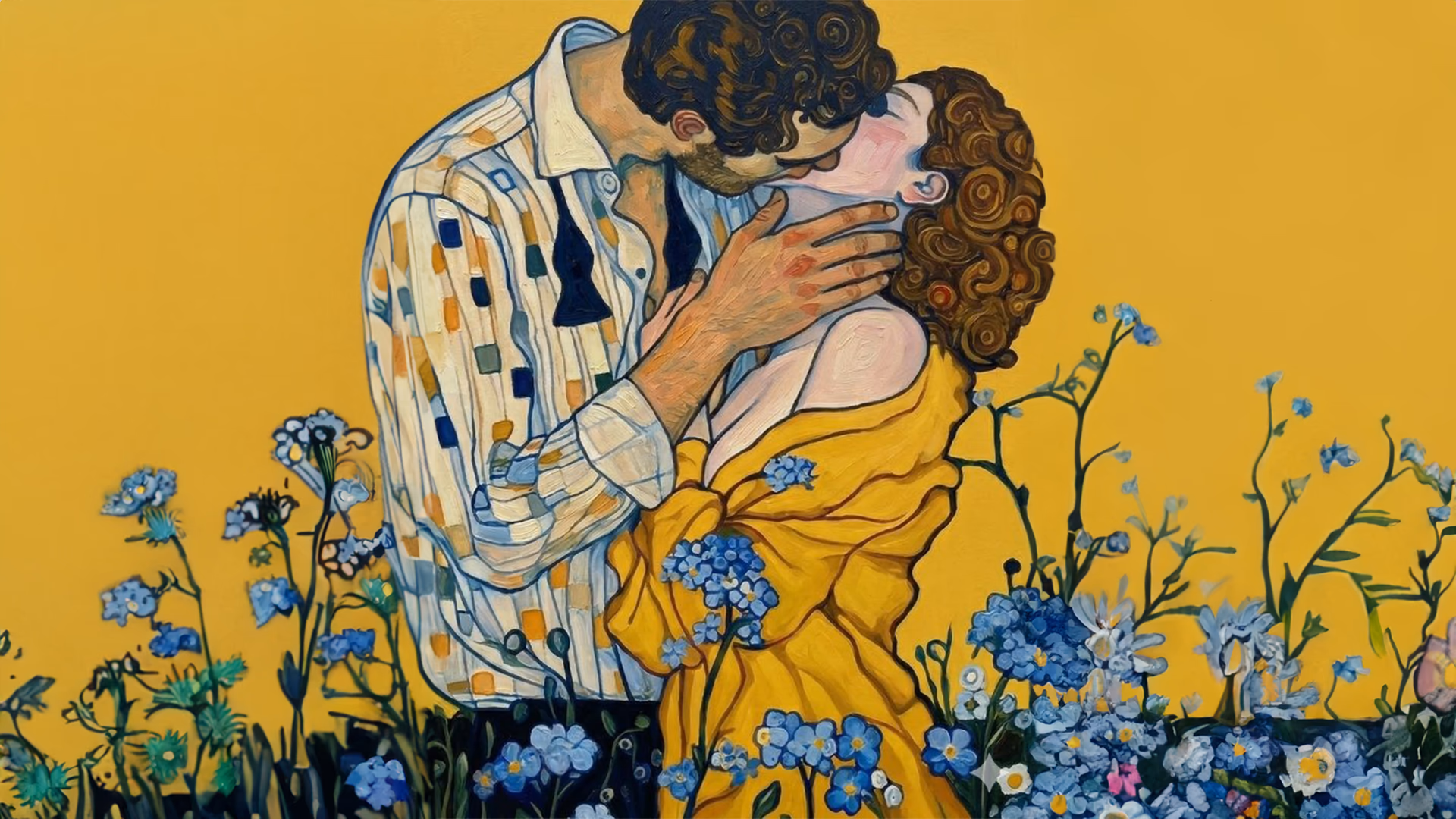 Resim - Klimt Modern Kiss