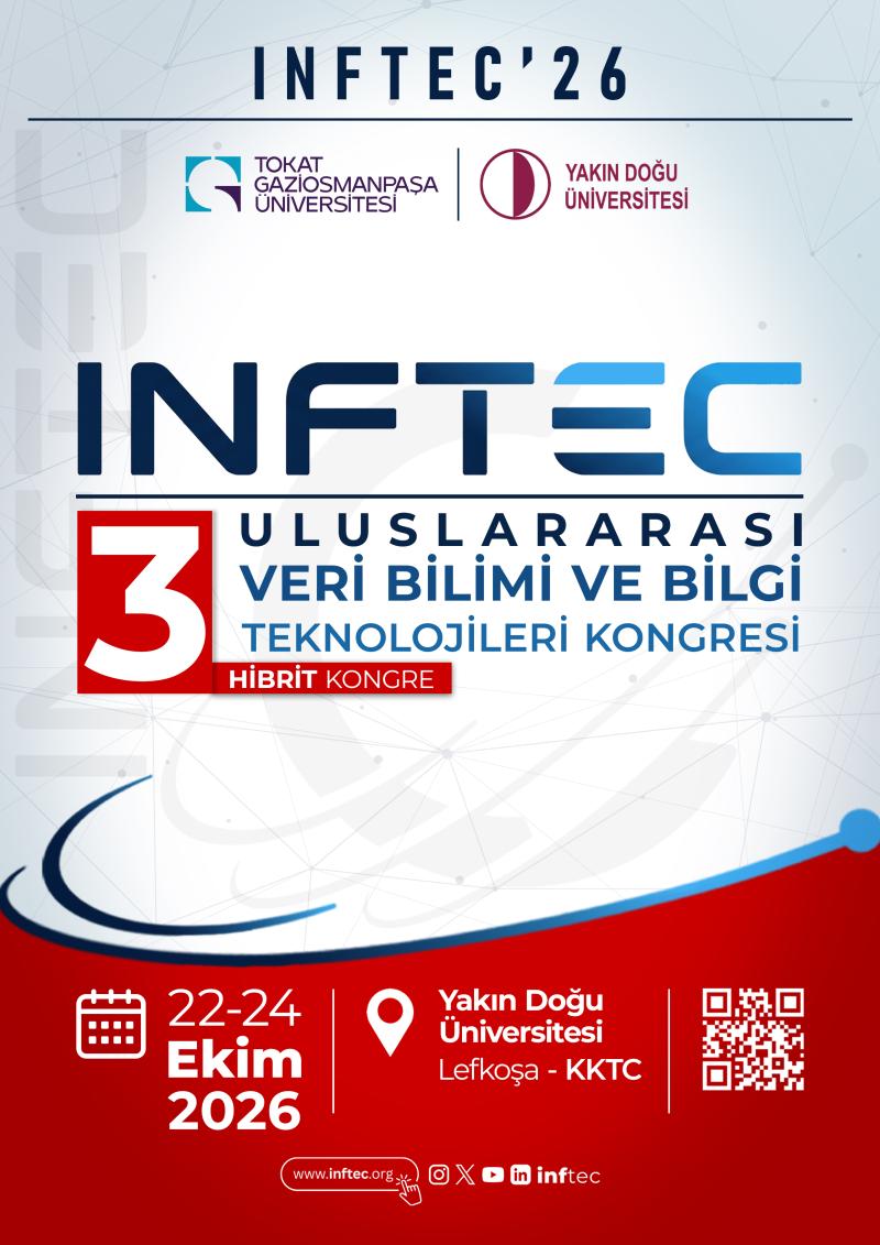 3. Uluslararası Veri Bilimi ve Bilgi Teknolojileri Kongresi (INFTEC’26)
