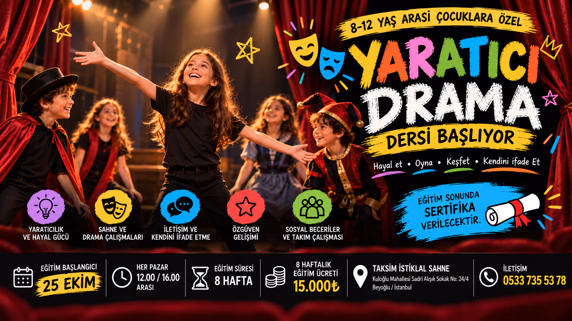 Çocuklar İçin Yaratıcı Drama Eğitimi