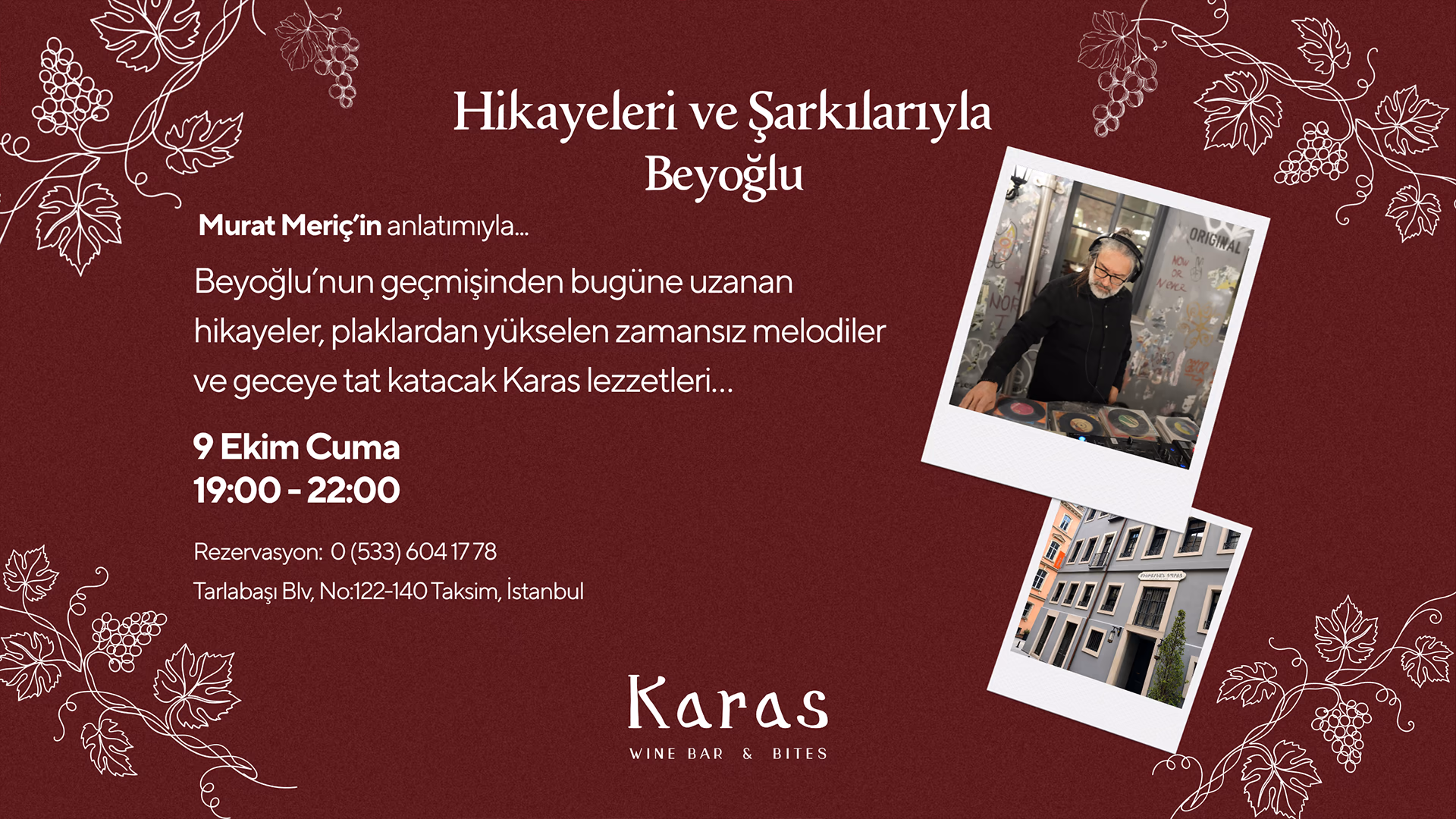 Murat Meriç ile Hikayeleri & Şarkılarıyla Beyoğlu